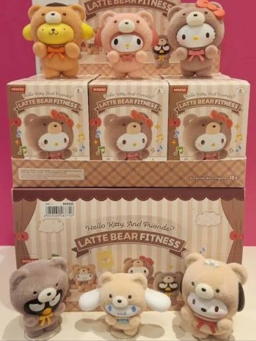 MINISO My Melody Latte Bear Fitness Figure Sanrio Blind Box NIB